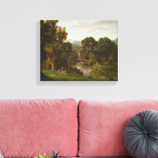 George Inness - The Old Mill Canvas Afdruk (Insitu (Woonkamer))