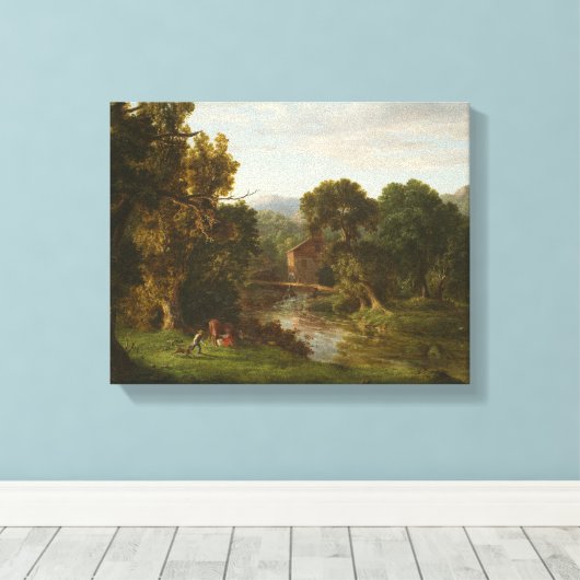 George Inness - The Old Mill Canvas Afdruk (Insitu (Houten vloer))