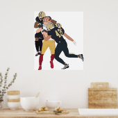 George Kittle v Saints Game Winning Play Minimalis Poster (Keuken)