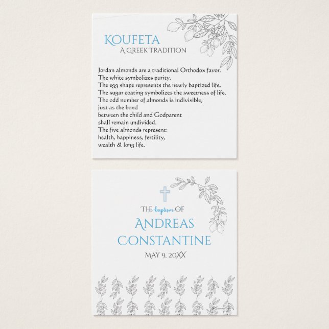 George Koufeta Kaart (Voorkant /achterkant)