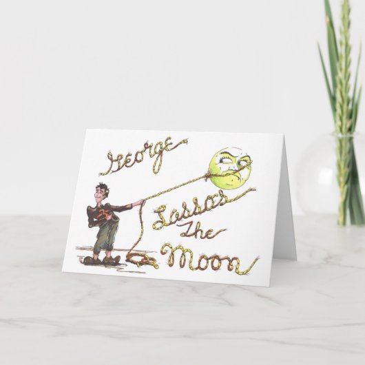 George Lassos de Kerstkaart van de Maan Feestdagen Kaart (Voorkant)