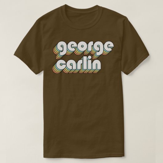 George lin Retro Rainbow Typography Faded Style T-shirt (Design voorkant)