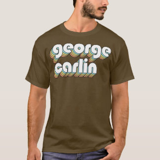 George lin Retro Rainbow Typography Faded Style T-shirt