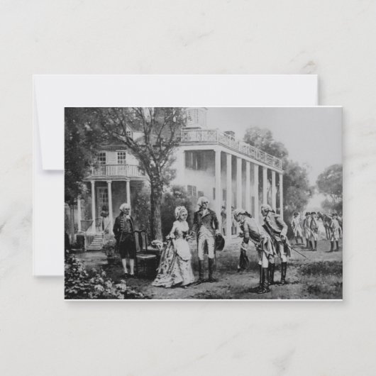 George & Martha, Mount Vernon Invitation/Note Card Kaart (Voorkant)