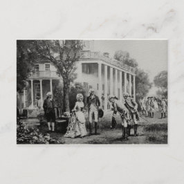 George & Martha, Mount Vernon Invitation/Note Card Kaart