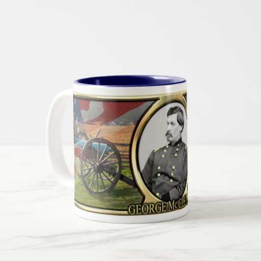 George McClellan Civil War Mok (Voorkant links)