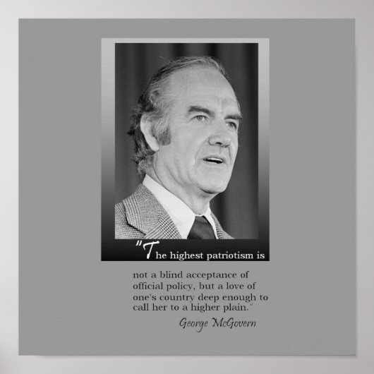 George McGovern Memorial Poster (Voorkant)