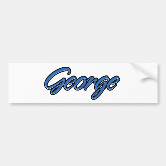 George Name blue Aufkleber Sticker Autoaufkleber (Voorkant)