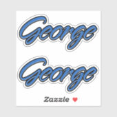 George Name blue Aufkleber Sticker Stickerset (Vel)