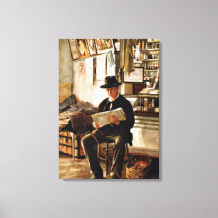 George Newell Bowers - Wachten op de apotheker Canvas Afdruk