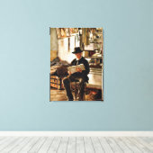 George Newell Bowers - Wachten op de apotheker Canvas Afdruk (Insitu (Houten vloer))