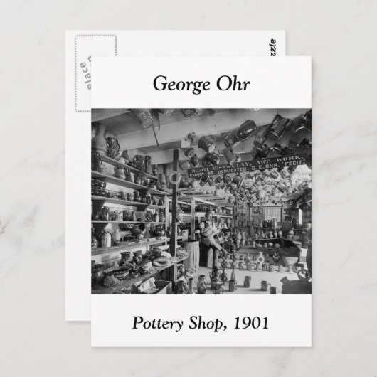 George Ohr Pottery Shop, 1901 Briefkaart (Voorkant / Achterkant)