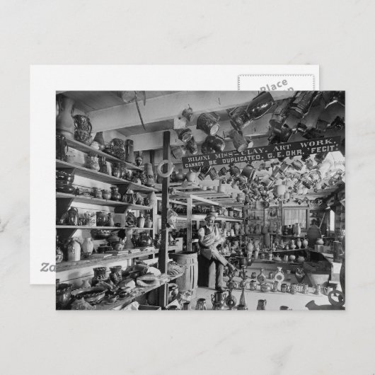 George Ohr Pottery Shop, 1901 Briefkaart (Voorkant / Achterkant)