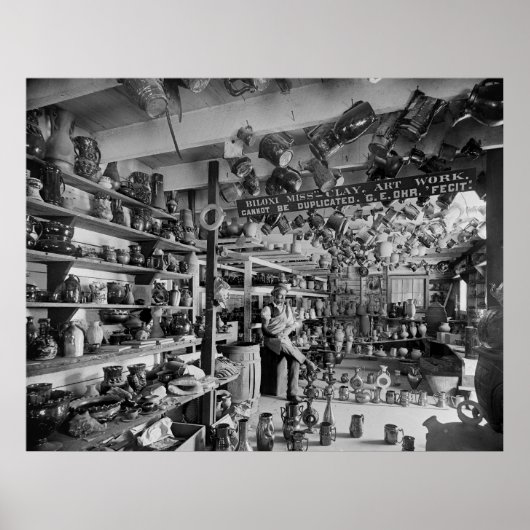 George Ohr Pottery Shop, 1901 Poster (Voorkant)