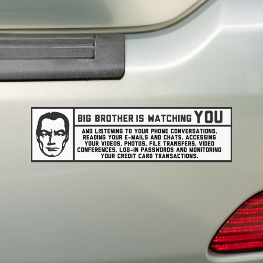 George Orwell 1984 Big Brother Sticker (Op auto)