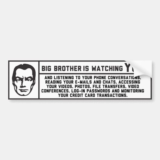 George Orwell 1984 Big Brother Sticker (Voorkant)