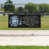 George Orwell 1984 citaat Anti Trump Big Brother Spandoek (Insitu)