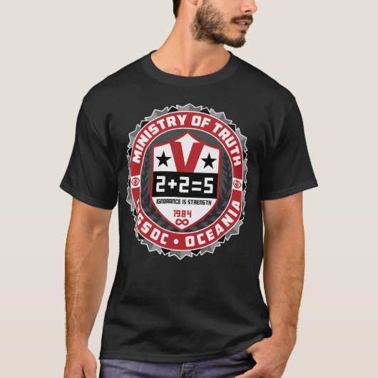 George Orwell 1984 Dystopia Ministerie van Waarhei T-shirt (Voorkant)