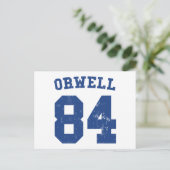 George Orwell 1984 Jersey Briefkaart (Staand voorkant)