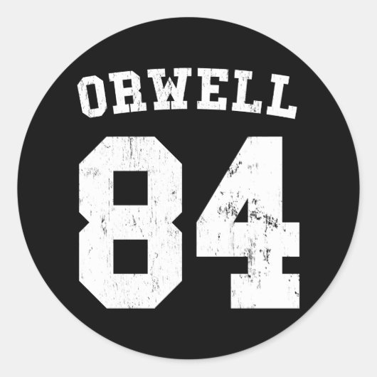 George Orwell 1984 Jersey Sticker (Voorkant)