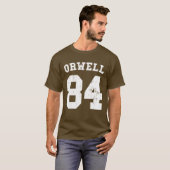 George Orwell 84 1984 jersey T-shirt (Voorkant volledig)