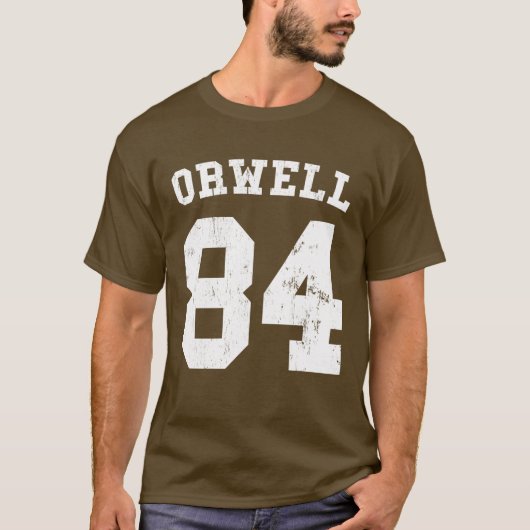 George Orwell 84 1984 jersey T-shirt (Voorkant)