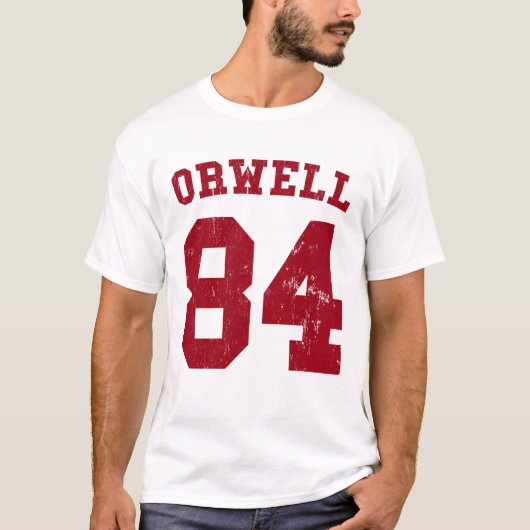 George Orwell 84 1984 jersey T-shirt (Voorkant)