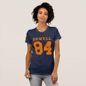 George Orwell 84 1984 jersey T-shirt (Voorkant volledig)