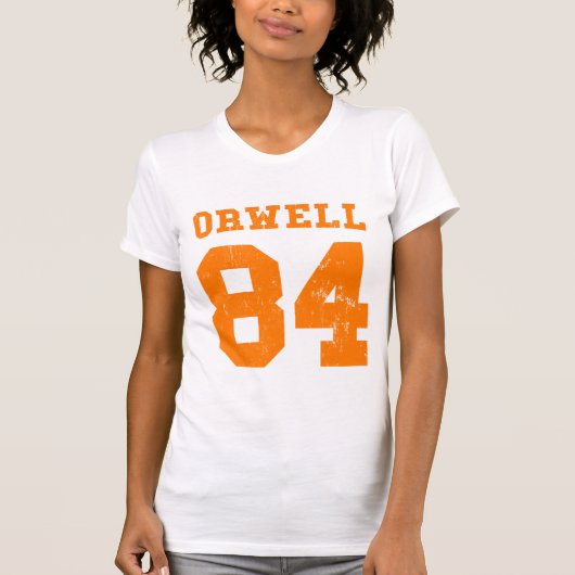 George Orwell 84 1984 jersey T-shirt (Voorkant)