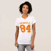 George Orwell 84 1984 jersey T-shirt (Voorkant volledig)