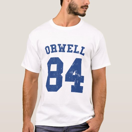 George Orwell 84 1984 jersey T-shirt (Voorkant)