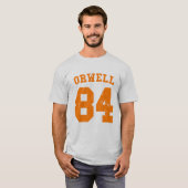 George Orwell 84 1984 jersey T-shirt (Voorkant volledig)