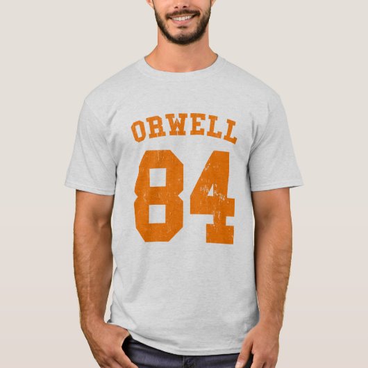 George Orwell 84 1984 jersey T-shirt (Voorkant)