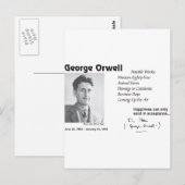 George Orwell Briefkaart (Voorkant / Achterkant)
