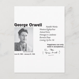 George Orwell Briefkaart
