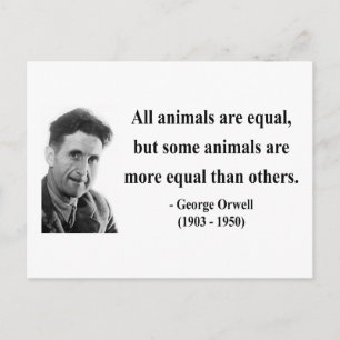 George Orwell Citaat 3b Briefkaart