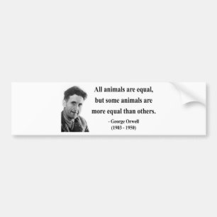 George Orwell Citaat 3b Bumpersticker