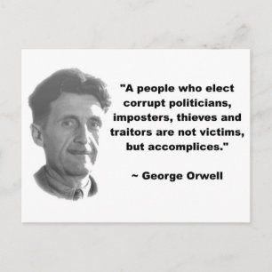 George Orwell citaat Briefkaart