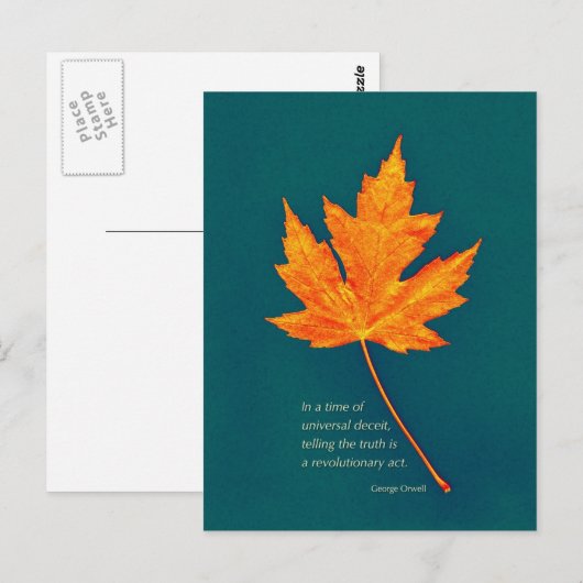 George Orwell citeert briefkaart (Voorkant / Achterkant)