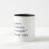 George Orwell citeert uit 1984 Two Tone Coffee Mok (Midden)