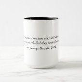 George Orwell citeert uit 1984 Two Tone Coffee Mok (Midden)