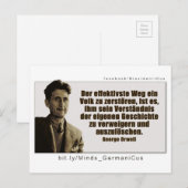 George Orwell: Geschichte Briefkaart (Voorkant / Achterkant)