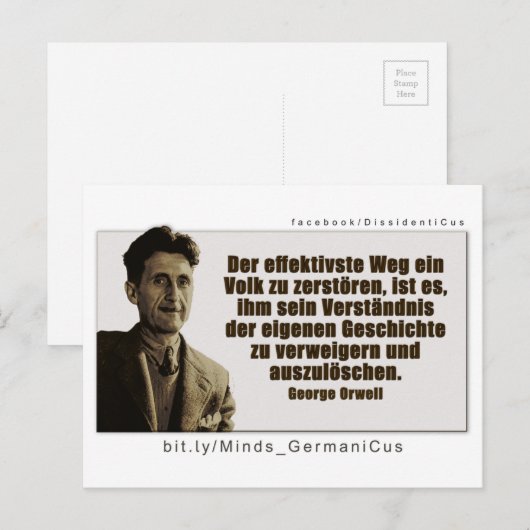 George Orwell: Geschichte Briefkaart (Voorkant / Achterkant)