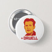 George Orwell Portrait Button (Voorkant /achterkant)