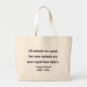 George Orwell Quote 3a Grote Tote Bag (Voorkant)