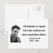 George Orwell Quote 3b Briefkaart (Voorkant / Achterkant)