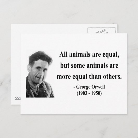 George Orwell Quote 3b Briefkaart (Voorkant / Achterkant)