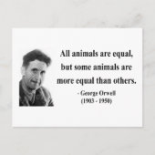 George Orwell Quote 3b Briefkaart (Voorkant)