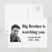 George Orwell Quote 5b Briefkaart (Voorkant / Achterkant)