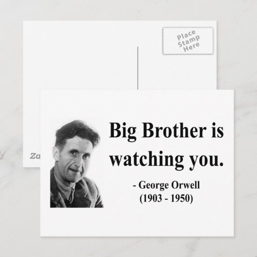 George Orwell Quote 5b Briefkaart (Voorkant / Achterkant)